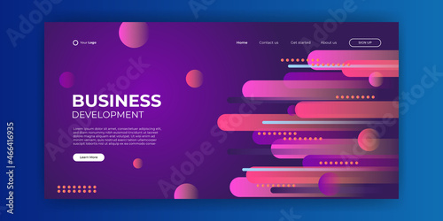 Abstract geometric background, colorful creative digital background, modern landing page concept vector.