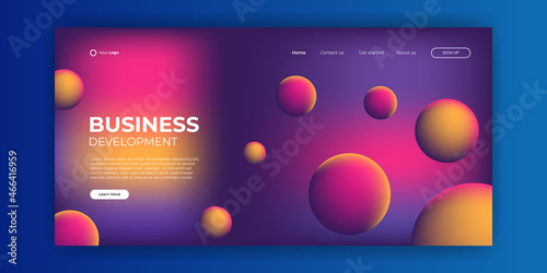 Abstract geometric background, colorful creative digital background, modern landing page concept vector.