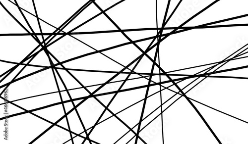Tableau sur toile chaotic black lines. modern minimalist art