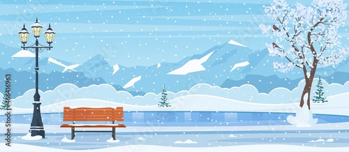 Empty outdoor ice rink