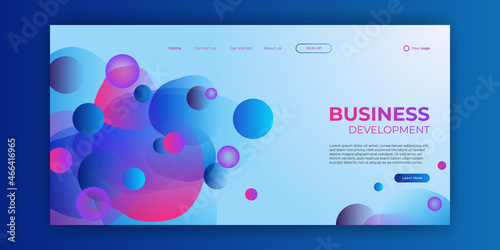 Abstract geometric background, colorful creative digital background, modern landing page concept vector.