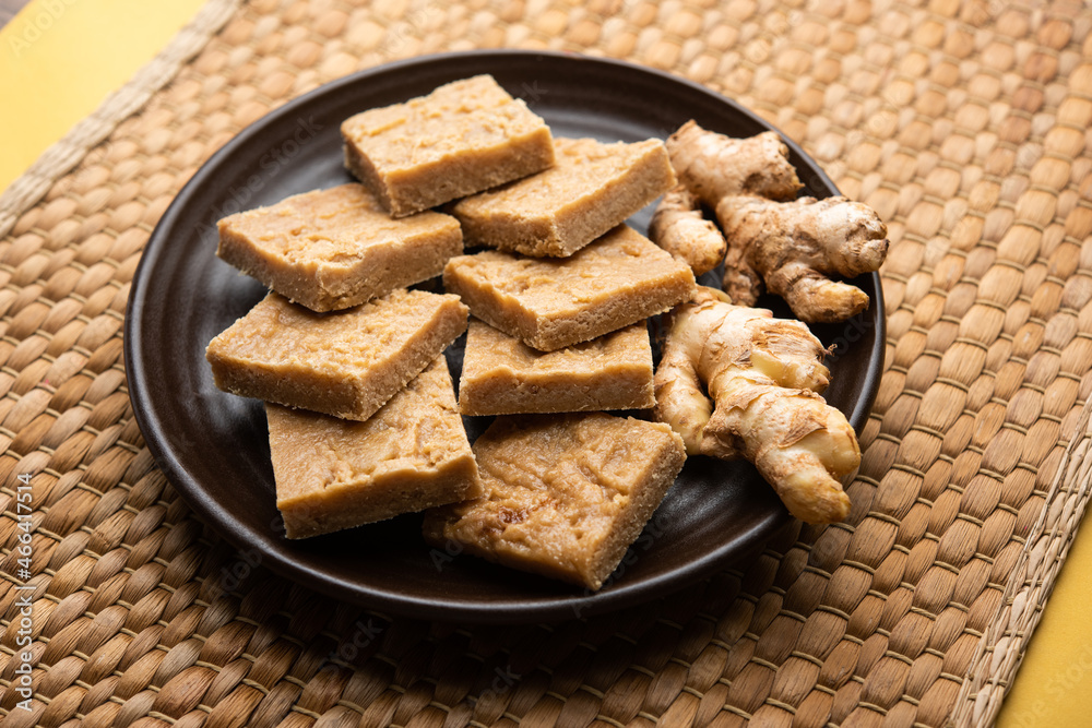 Aale pak or Adrak Barfi or Ginger Burfi Aale pak or Adrak Barfi or Ginger Burfi