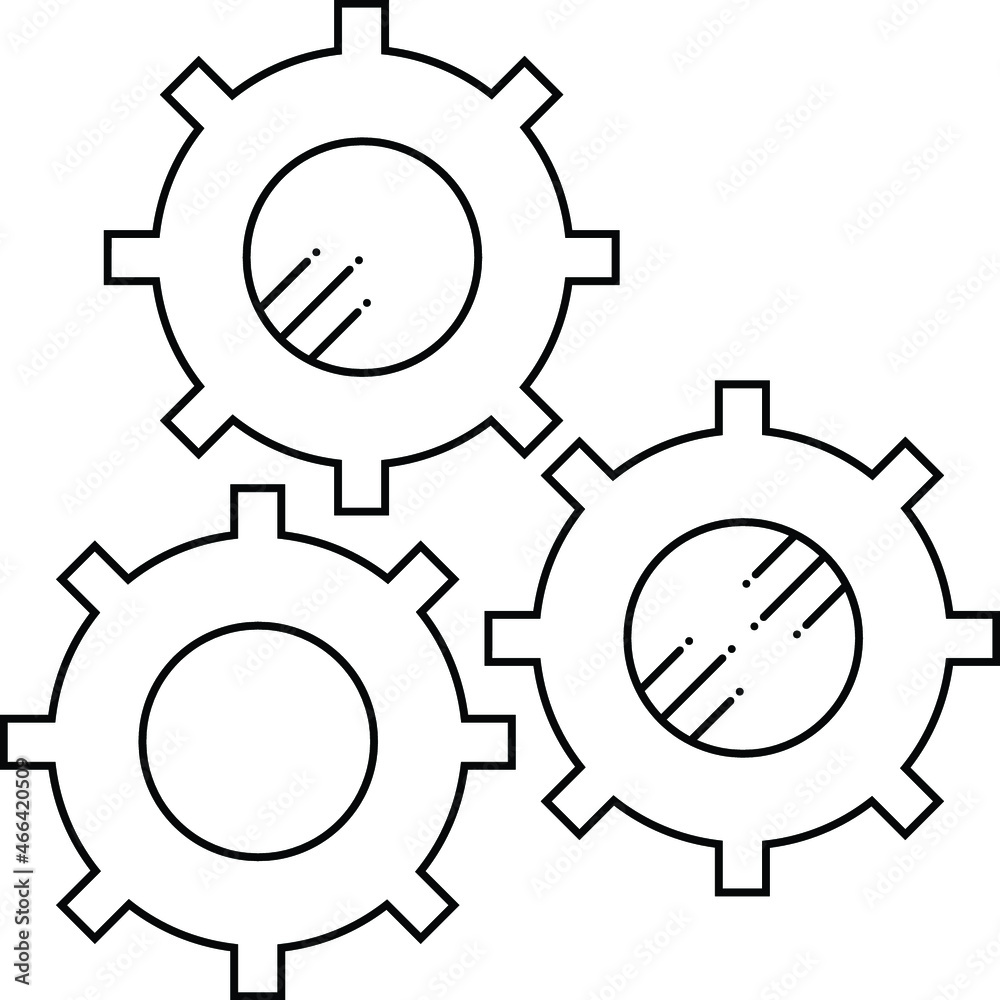 Cogwheel and development icon vector Cogwheel and development icon vector
