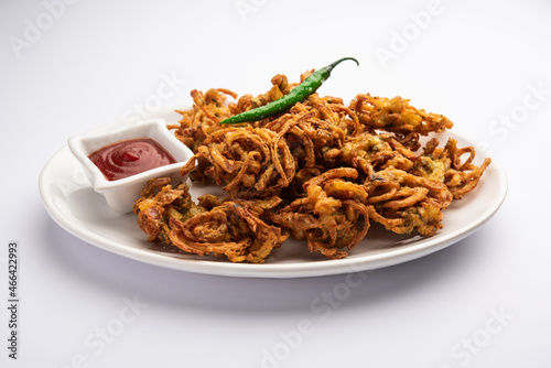 Bild auf Leinwand Pyaj Pakora or onion fritters or kanda bhajji