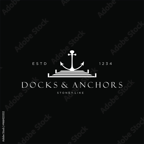 Canvas-taulu anchor and dock logo