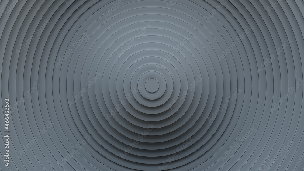 Gray concentric rings with ripple effect 3D render Gray concentric rings with ripple effect 3D render