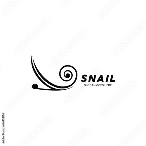 snail logo. Snail line art vector illustration. creative and unique. Snail from ornament line shape