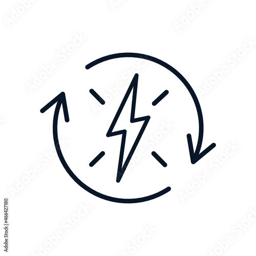 Energy skills. Vector icon isolated on white background.