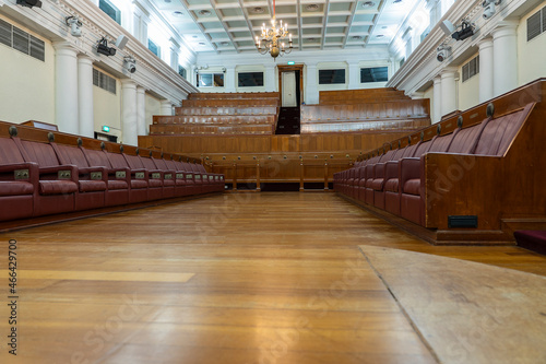 Photography The chamber in the historic parliament building at downtown in Singapore