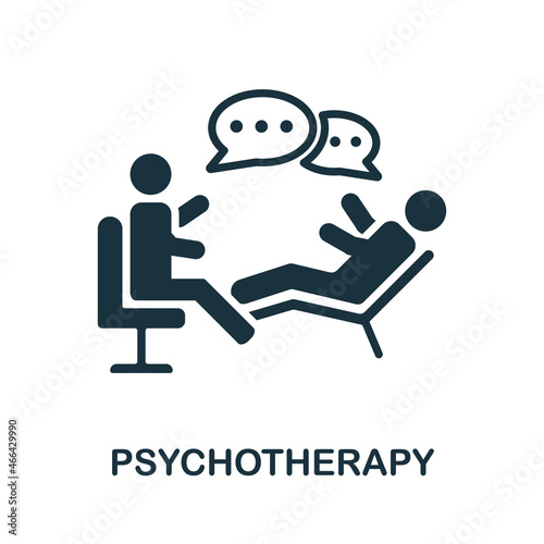 Psychotherapy icon. Monochrome sign from psychotherapy collection. Creative Psychotherapy icon illustration for web design, infographics and more