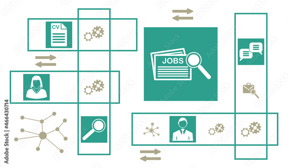 Fototapeta premium Concept of job search