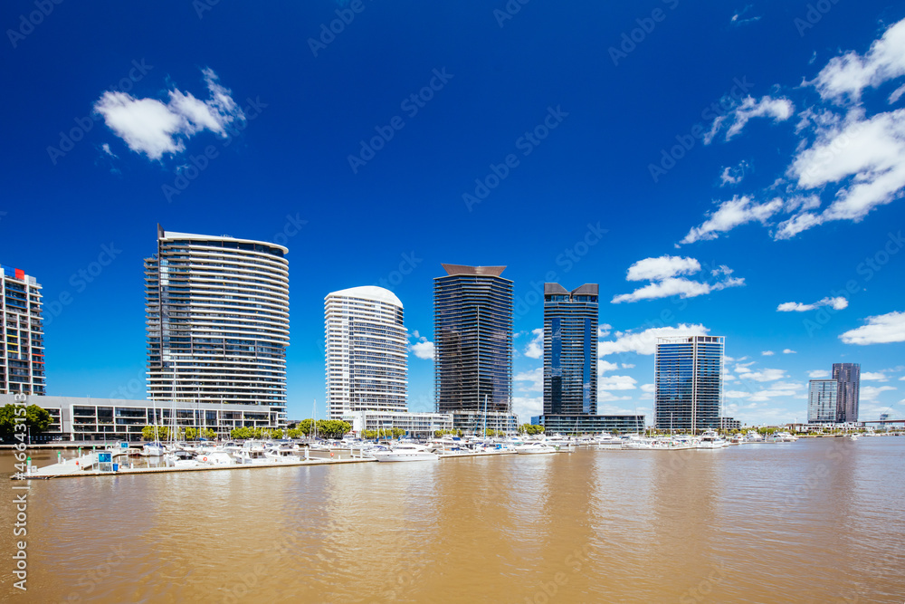 Fototapeta premium Yarra's Edge Marina in Melbourne Australia
