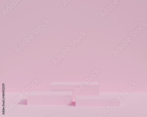 3d rendering. 3d background products minimal podium scene with beige pedestal. display background 3d rendering with podium. stand to show cosmetic products 3d. Stage showcase on pedestal studio.