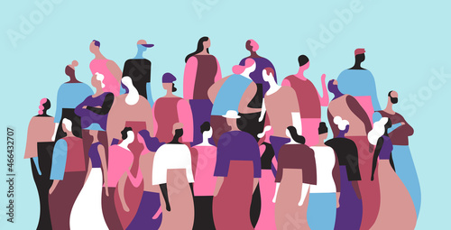 Gruppo di persone della comunità che parlano e interagiscono tra di loro