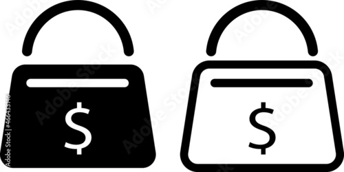 Shopping bag icon vector. shopping icon vector