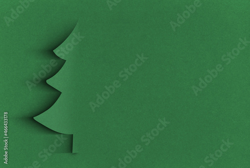 Christmas tree cut in paper