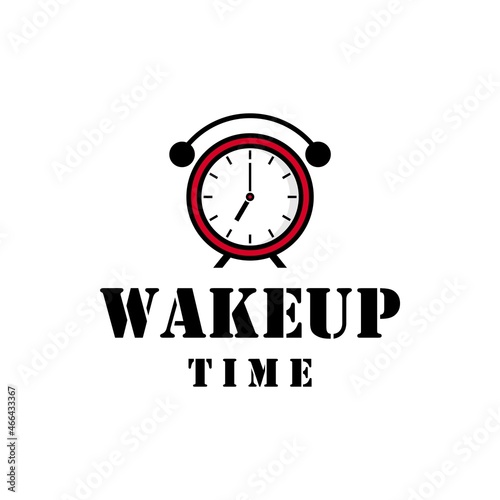 Clean and clear logo about alarm clock.
EPS 10, Vector.