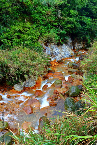 Tributary creek of Sulphur Creek near Shanghuangxi Parking lot, Yangmingshan, Taiwan photo