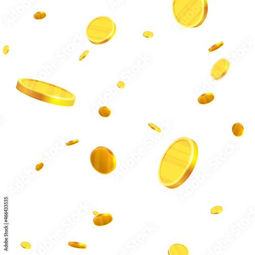 Gold coins falling