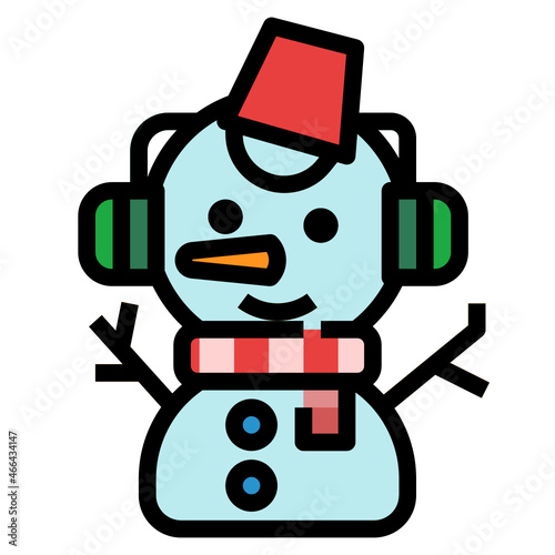 snowman line icon