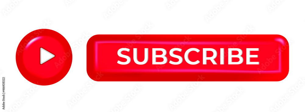 Subscribe. 3d icon play and button subscribe. Red button subscribe to channel, blog. Social media background. Marketing. Vector illustration. EPS 10 Subscribe. 3d icon play and button subscribe. Red button subscribe to channel, blog. Social media background. Marketing. Vector illustration. EPS 10