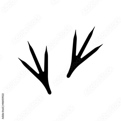 bird footprint track icon vector for websites