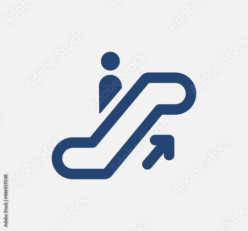 Escalator, elevator vector icon. Public navigation vector illustration.