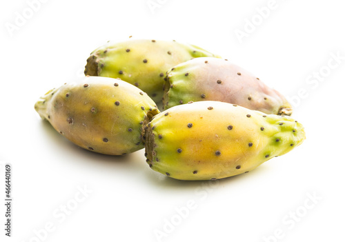 Raw prickly pears. Opuntia or indian fig cactus.