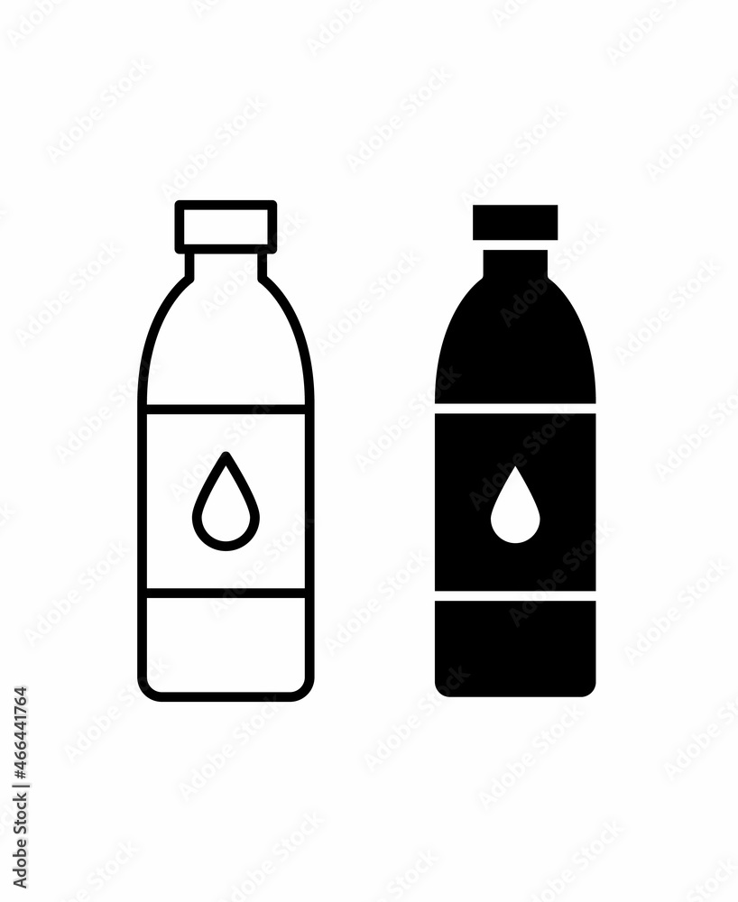 drinking water bottle vector icon for websites