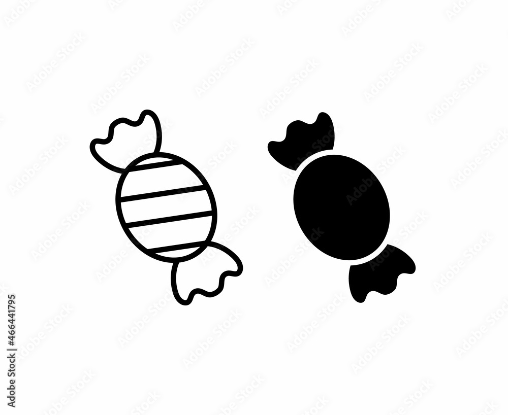 wrapped sweet sugar candy vector icon wrapped sweet sugar candy vector icon