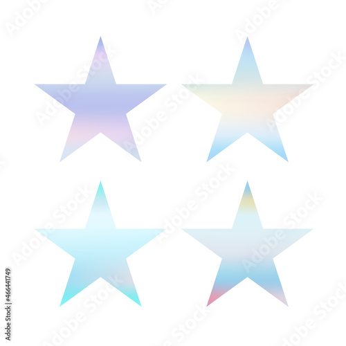 Shape gradient star in blue. Beautiful element for postcards  discounts  your text or any winter design. Vector illustration
