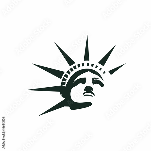 Fotografie, Tablou Statue of Liberty Silhouette Logo Design vector