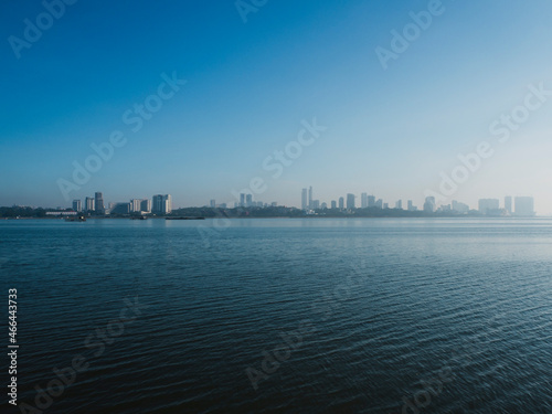 Skyline view of Straits of Johor, Malaysia