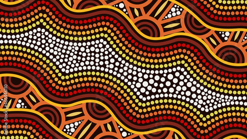 Aboriginal dot design vector background