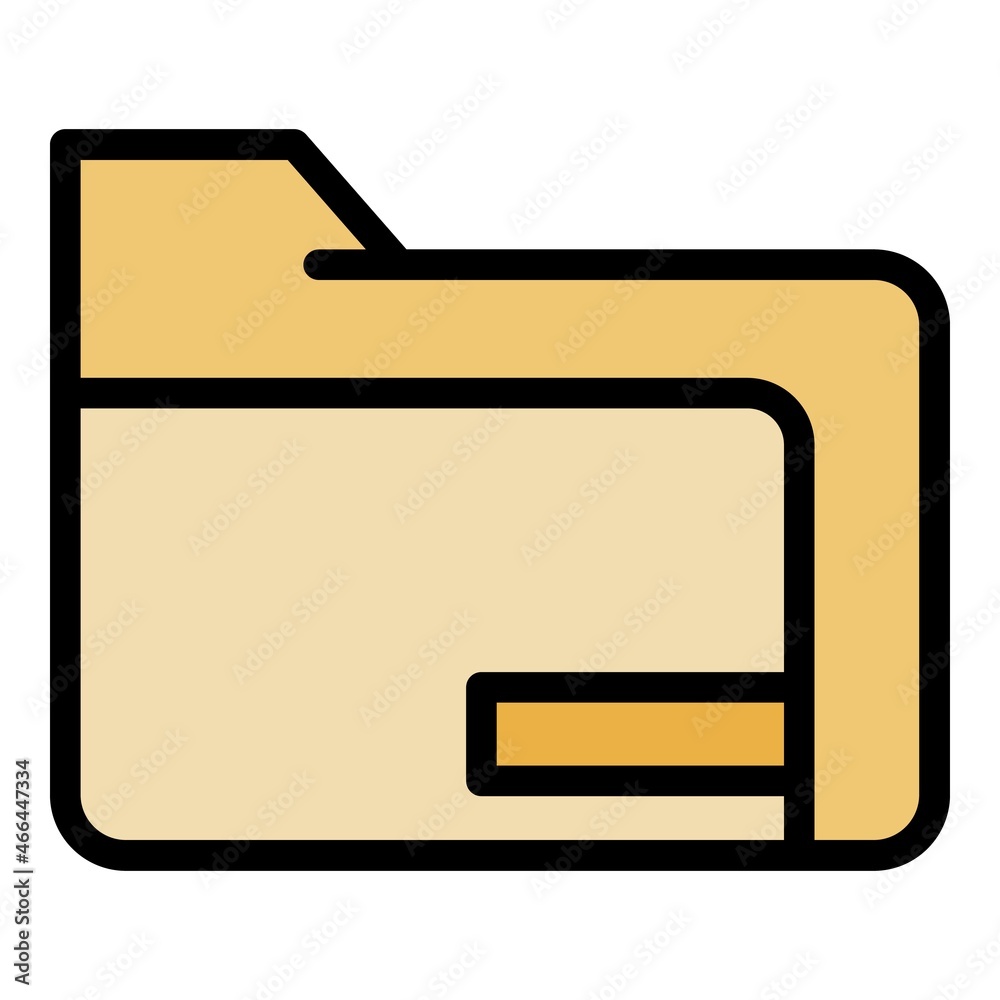 File folder icon. Outline file folder vector icon color flat isolated File folder icon. Outline file folder vector icon color flat isolated