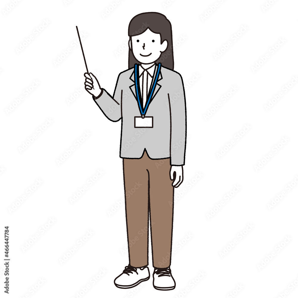 Illustration of a woman who teaches Illustration of a woman who teaches