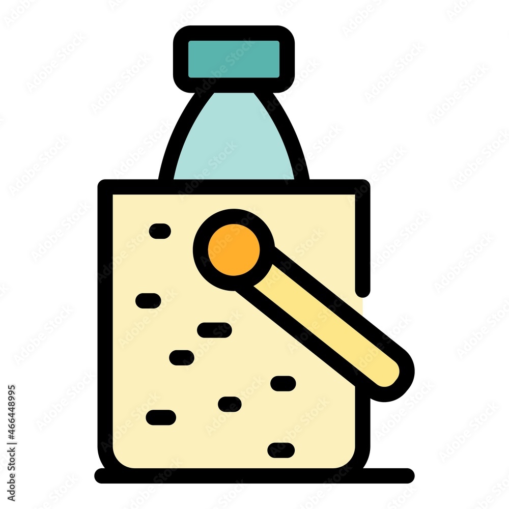 Box for bottle icon. Outline box for bottle vector icon thin line color flat on white Box for bottle icon. Outline box for bottle vector icon thin line color flat on white