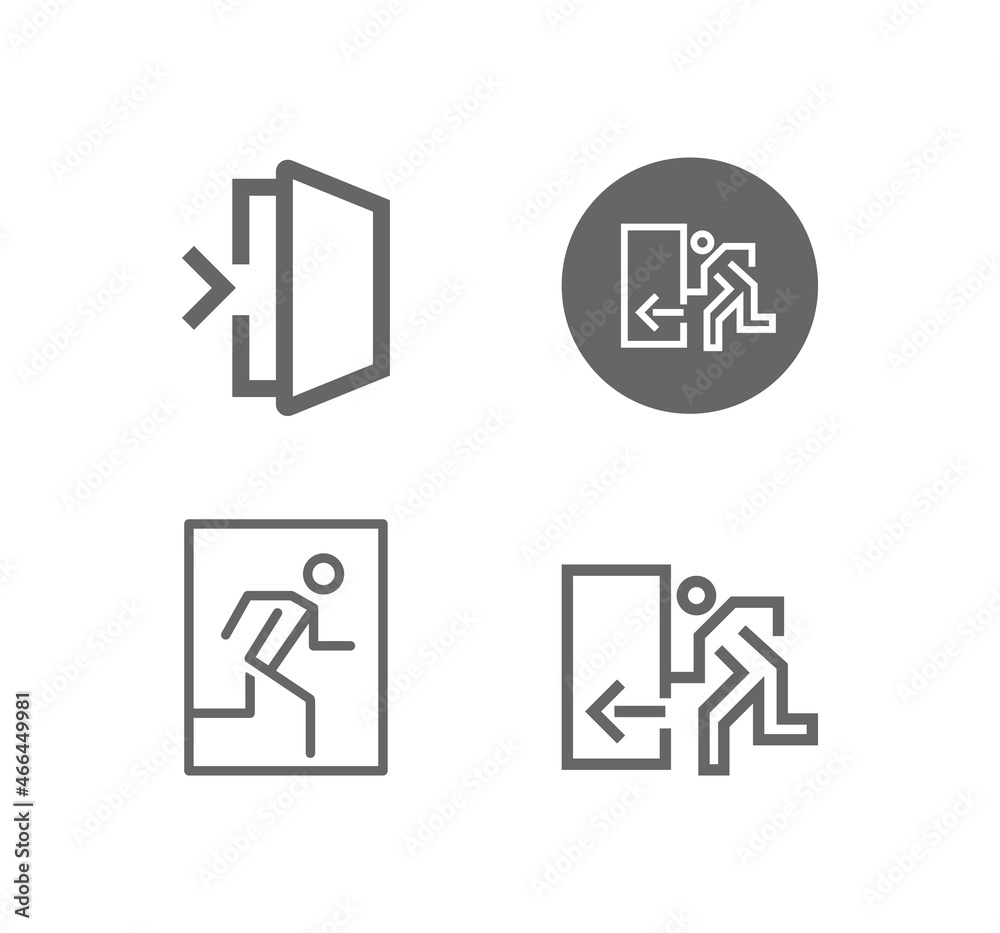 Exit sign. Public navigation sign vector icon Exit sign. Public navigation sign vector icon