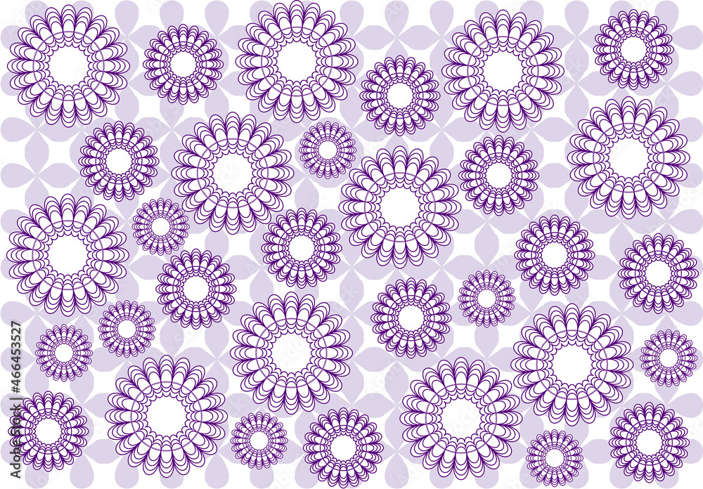 circular pattern similar to a mandala in purple tones