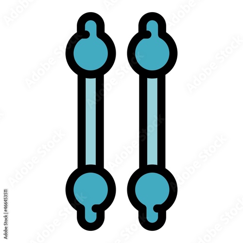 Ear sticks icon. Outline ear sticks vector icon color flat isolated