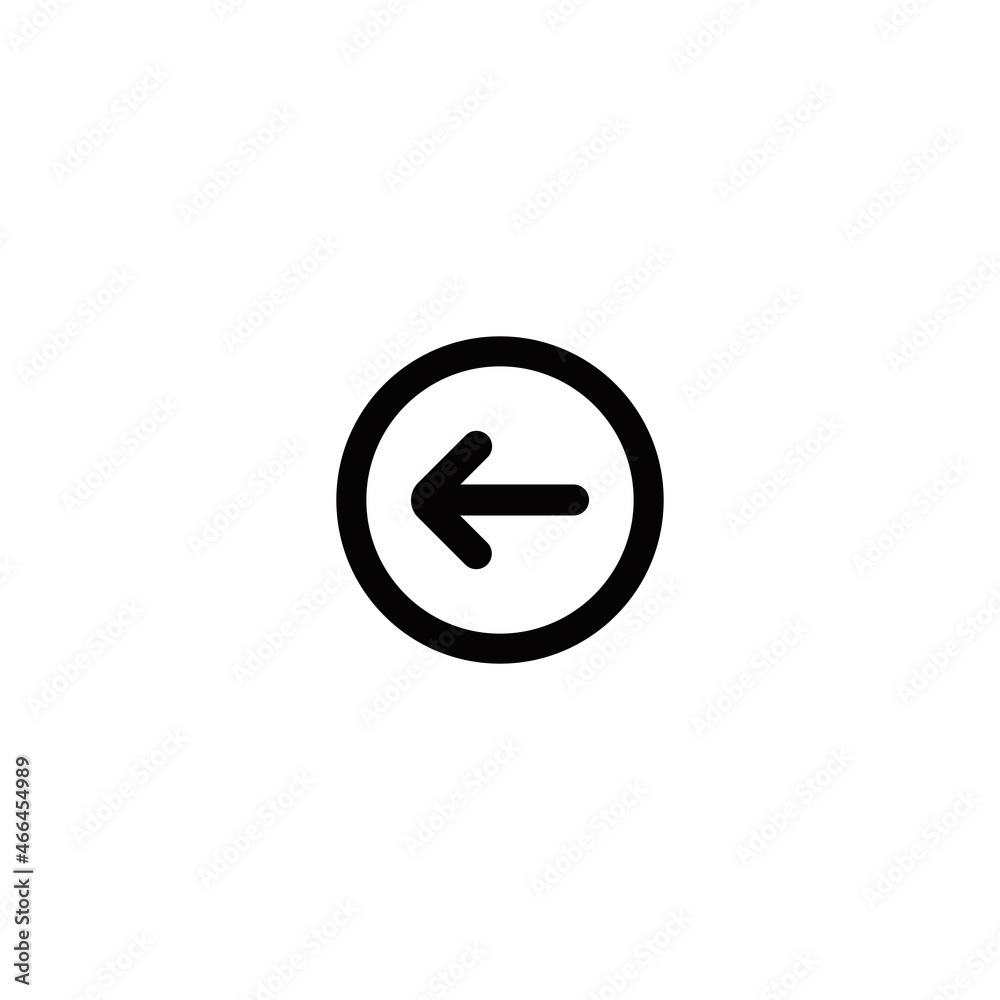Arrow back simple flat icon vector illustration Arrow back simple flat icon vector illustration