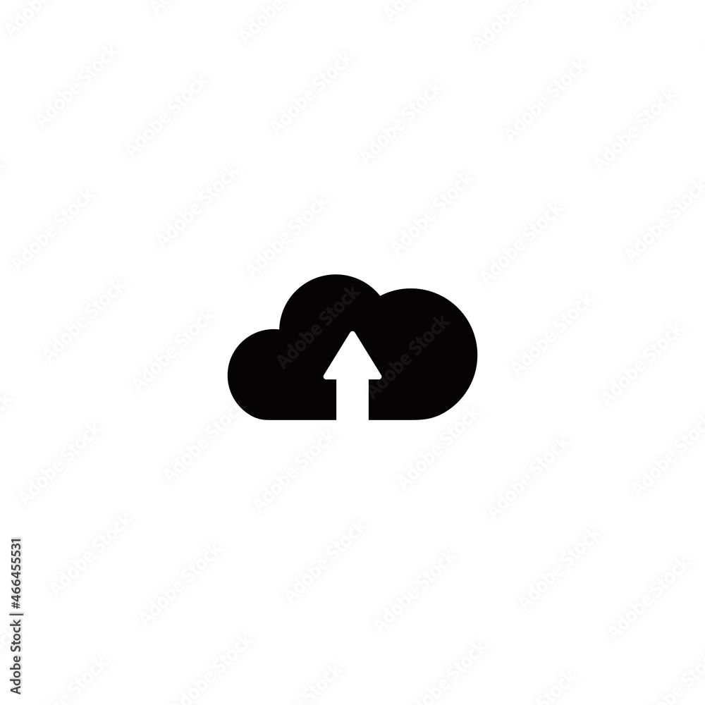 Cloud data storage simple flat icon vector illustration Cloud data storage simple flat icon vector illustration