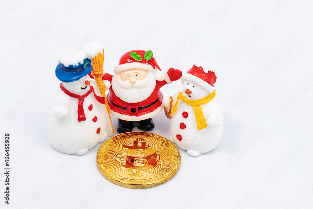 Fototapeta premium Cryptocurrency trading does not stop during the New Year holidays
