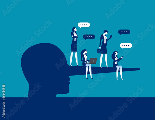 Business and deception. Concept business vector illustration