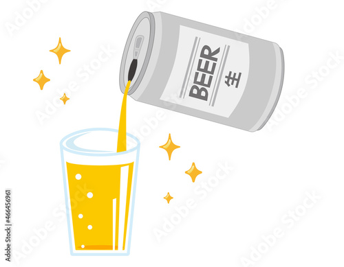 缶ビール　缶　ベクターイラスト