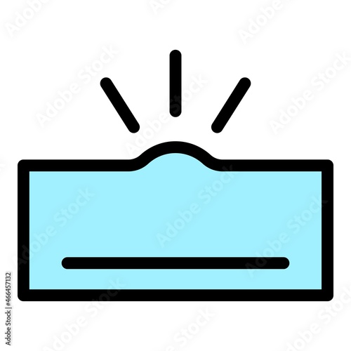 Skin disease acne icon. Outline skin disease acne vector icon color flat isolated