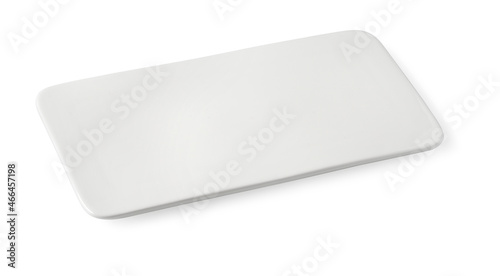 white flat plate isolated on white
