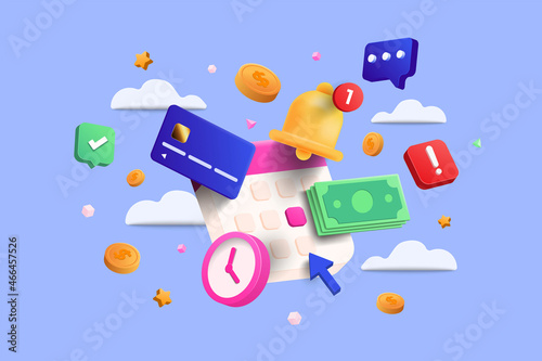 Modern 3d illustration of Finance concept