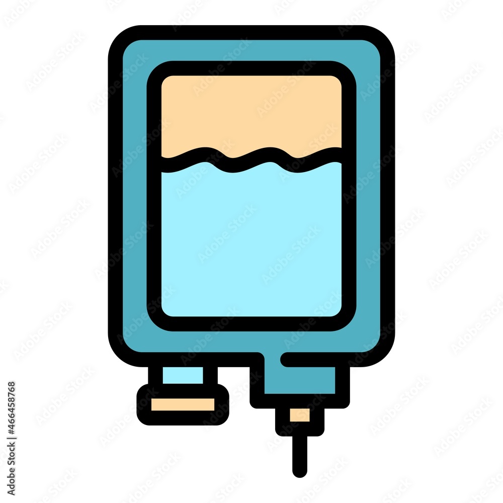 Medical drop icon. Outline medical drop vector icon color flat isolated Medical drop icon. Outline medical drop vector icon color flat isolated