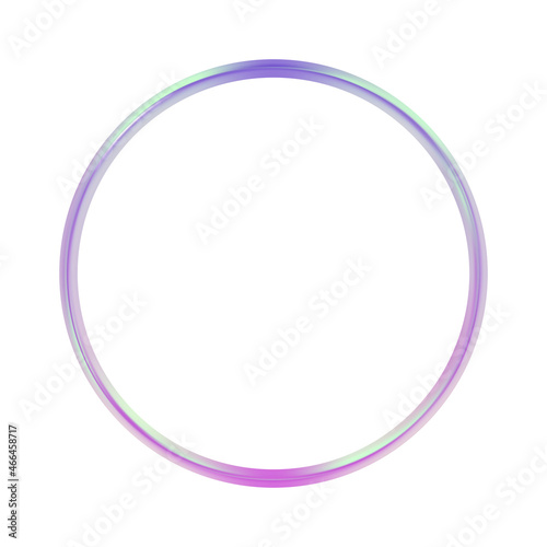 Hologram circle thin frame. Vector illustration isolated on white background, EPS 10